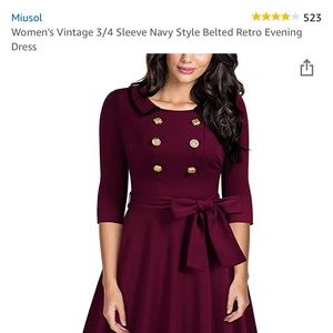 Vintage dress size medium/navy blue